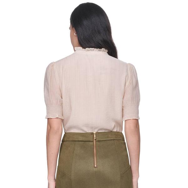 Womens Tommy Hilfiger Short Smock Sleeve Shimmer Blouse