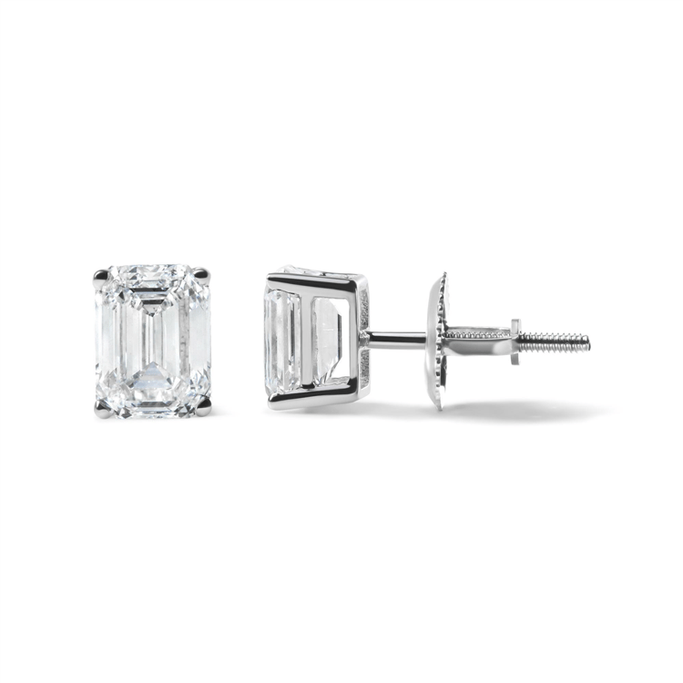 Haus of Brilliance 2ctw. Emerald Lab Grown Diamond Stud Earrings