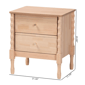 Baxton Studio Laurent Nightstand 2-Drawer Bedside Table - image 9