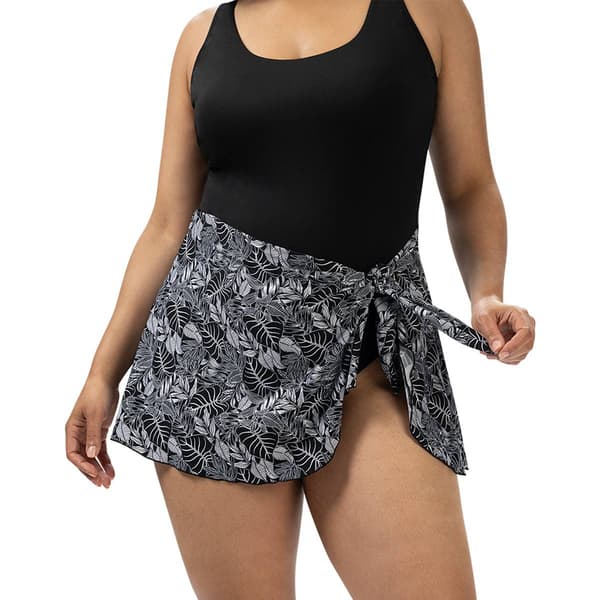 Womens Dolfin® Aquashape Botanical Scoop Neck Swimdress