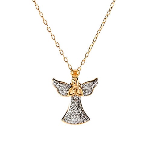 Accents by Gianni Argento Diamond Accent Plated Angel Pendant - image 