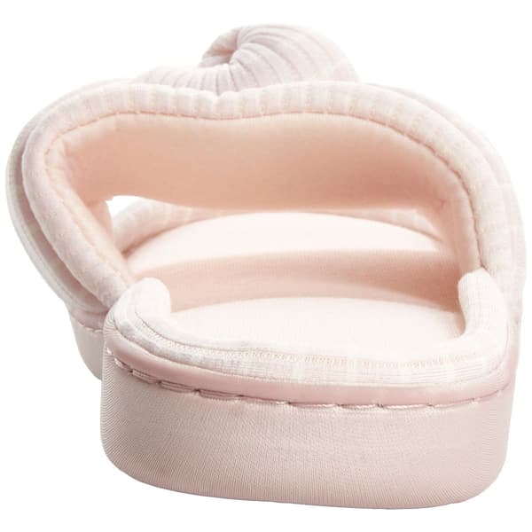Womens Ella & Joy Gingham Knot Slide Slippers
