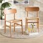 Baxton Studio Raheem Brown Hemp & Wooden 2pc. Dining Chair Set - image 7