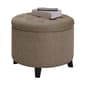 Convenience Concepts Designs4Comfort Fabric Round Storage Ottoman - image 4
