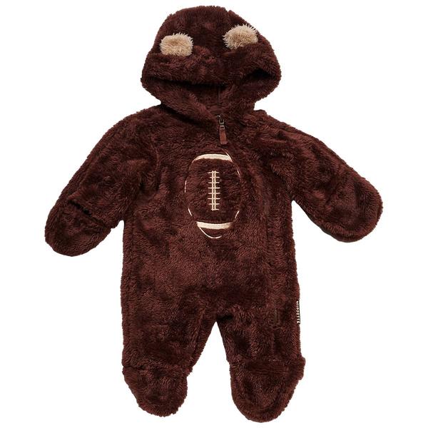 Baby Boy (NB-9M) Wippette Football Bear Hood Sherpa Snowsuit - image 