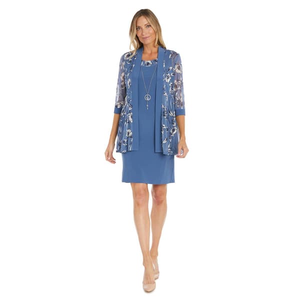 Womens R&M Richards Puff Print Jacket Dress - image 