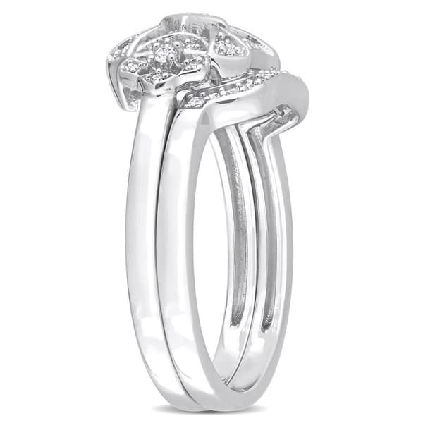 Diamond Classics™ 1/5ctw. Diamond Sterling Silver Bridal Ring Set
