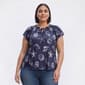 Plus Size Absolutely Famous Ruffle Neck Coastal Blouse - image 1