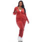 Plus Size White Mark Two Piece Velour Tracksuit Set - image 10