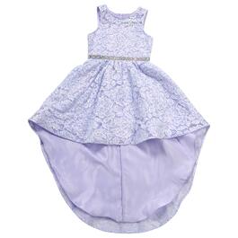 Girls &#40;7-16&#41; Rare Editions Sequin Lace Illusion High Low Dress