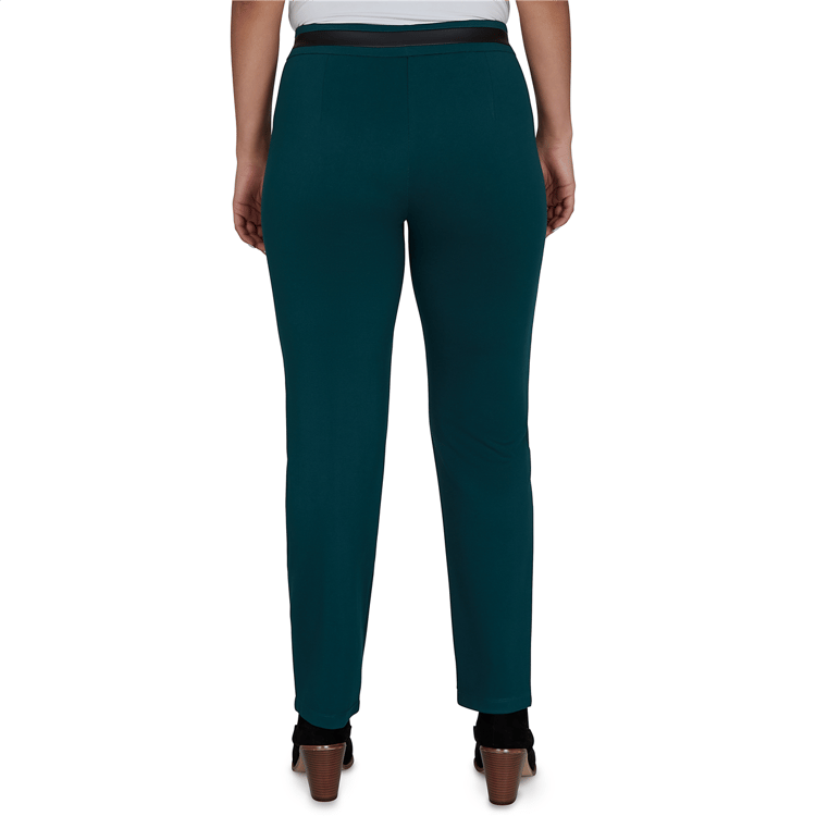 Womens Emaline Feminine Mystique Solid Pull On Straight Leg Pants