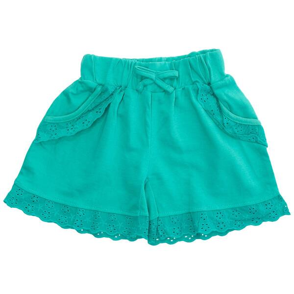 Toddler Girl Pink Angel&#40;tm&#41; Solid Eyelet Trim Shorts - image 