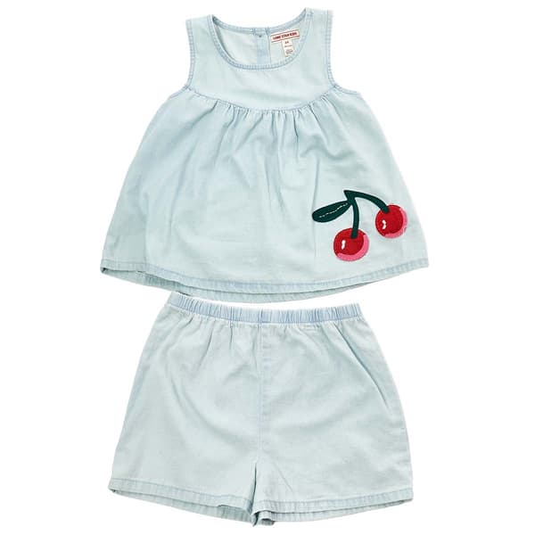 Girls (4-6x) Lone Star Kids 2pc. Cherry Denim Short Set