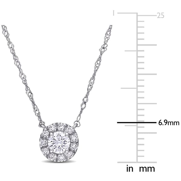 White Gold 3/8ctw Lab Grown Diamond Necklace