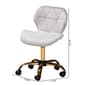 Baxton Studio Savara Glam & Luxe Velvet Swivel Office Chair - image 9