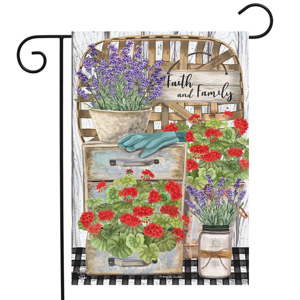 Briarwood Lane Faith and Family Farmhouse Garden Flag - image 