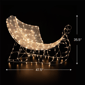 Northlight 48in. White Crystal 3D Sleigh Christmas Outdoor Decor - image 5