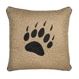 Donna Sharp Bear Walk Plaid Paw Decorative Pillow - 18x18