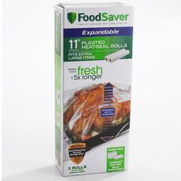 FoodSaver 2-Roll Pack Expandable Pleated Heat-Seal Rolls