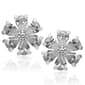 Sterling Silver Flower Stud Earrings - image 1