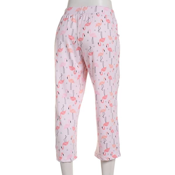 Womens Rene Rofe Flamingos Capri Pajamas