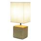 Simple Designs Petite Faux Stone Table Lamp w/Fabric Shade - image 1