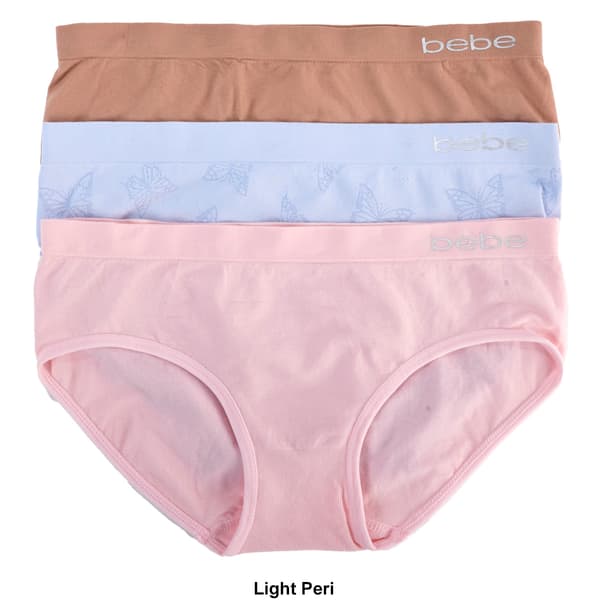 Girls (7-16) Bebe 3pk. Butterfly Hipster Underwear