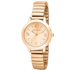 Womens Laura Ashley(R) Rose Gold Stretch Bracelet Watch - LA31034RG
