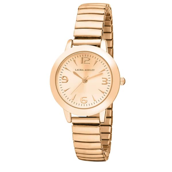 Womens Laura Ashley&#40;R&#41; Rose Gold Stretch Bracelet Watch - LA31034RG