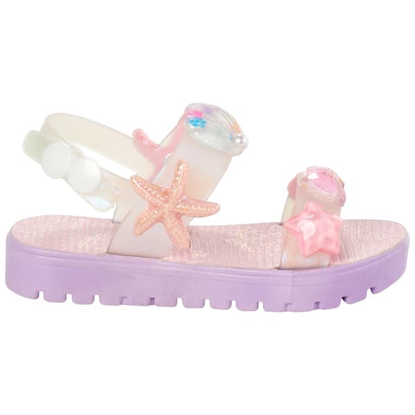 Little Girls Chatties Iridescent Beach Ornament Sandals