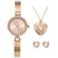 Womens Ellen Tracy Watch/Heart Pendant & Earring Set - ETJ8194RG - image 1