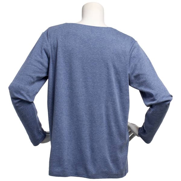 Womens Hasting & Smith Solid Long Sleeve Crew Neck Tee