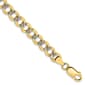 Mens Gold Classics&#40;tm&#41; 6.75mm. 14k Semi Solid Pave Curb Bracelet - image 1