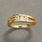 Ashley Cooper(tm) Gold 3 Round Clear Stone Open Band Ring - image 1
