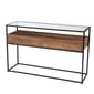 Southern Enterprises Olivern Glass-Top Console Table w/ Storage - image 3