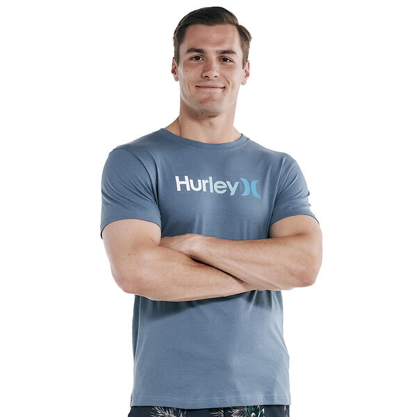 Young Mens Hurley Ombre Logo One & Only Short Sleeve Tee - image 