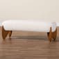 Baxton Studio Vinicio Mid-Century Modern Boucle Accent Bench - image 6