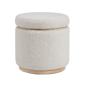 Linon Home Decor Blanche Storage Natural Sherpa Ottoman - image 1