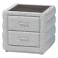 Baxton Studio Cadmus Modern Channel Tufted Fabric Nightstand - image 1