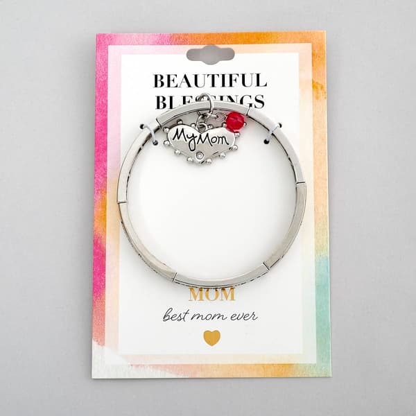 Silver Stretch Mom Bracelet - image 
