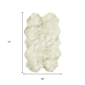 HomeRoots Natural Genuine Sheepskin Handmade Area Rug - image 3