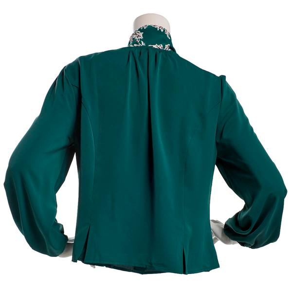Womens Adrianna Papell Long Sleeve Neck Scarf Button Front Blouse