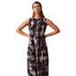 Womens Calvin Klein Sleeveless Boat Neck Blur Floral Midi Dress - image 4