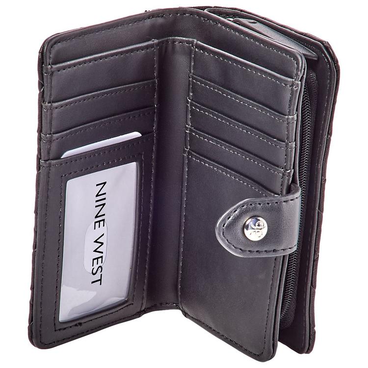 Womens Nine West Norah Woven French Wallet
