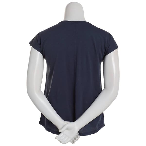 Womens Kiwi Fresh Short Sleeve Butterfly Graphic Tee - Navy