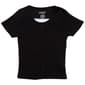Girls (7-16) Pink Angel Lace Neck Faux Button Up Tee - image 1