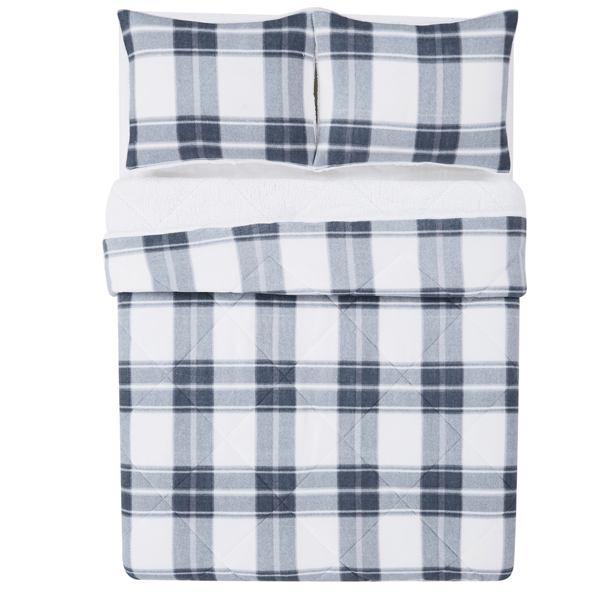Cannon Cozy Teddy Plaid 3pc. Comforter Set