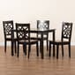 Baxton Studio Nicolette Two-Tone Dark Brown Wood 5pc. Dining Set - image 8