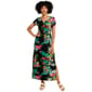 Plus Size Violet B Short Sleeve Hardware Neck Floral Maxi Dress - image 2