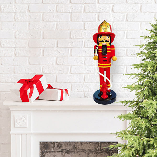 Santa''s Workshop 14in. Fire Chief #5 Nutcracker